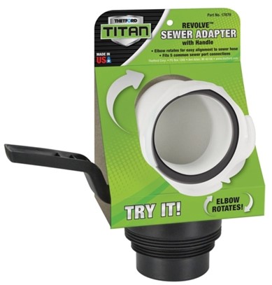 Thetford 17879 Titan Revolve RV Sewer Adapter With Handle